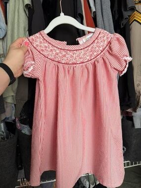 Sunshine socks 2t red and white dress